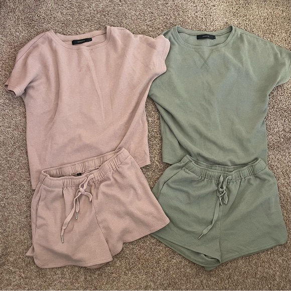 Other - ZESICA Women's Waffle Knit Pajama Set TWO SETS